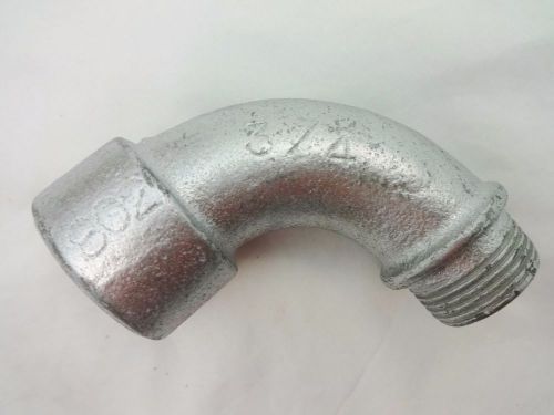 10-nib peco 801 3/4&#034; rigid conduit fitting 90° long ells malleable iron elbow for sale
