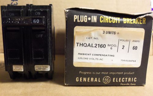 NEW GE THQAL THQAL2160 60 amp 2 pole circuit breaker