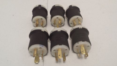 ( 6 )  Hubbell Twist-Lock HBL2621 Male AC Generator Power Plug 30A 250V