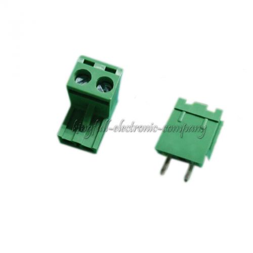 10pcs terminal blocks wire connectors 2edg-2p 5.08 mm spacing right angle for sale