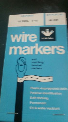 Ideal 44-103 wire marker booklet &#034; 1 - 48 &#034;  brand new!!! for sale