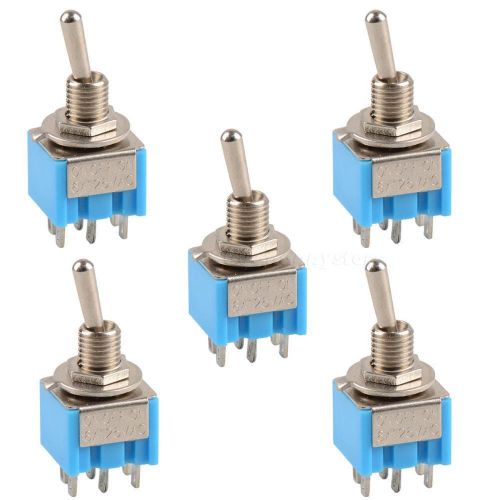 New 1pcs mini blue mts-203 6-pin dpdt on-off-on toggle switch 6a 125v ac hysg for sale