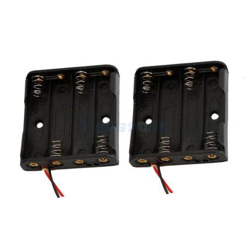 2x aaa battery 6v clip type for holder box case black for sale