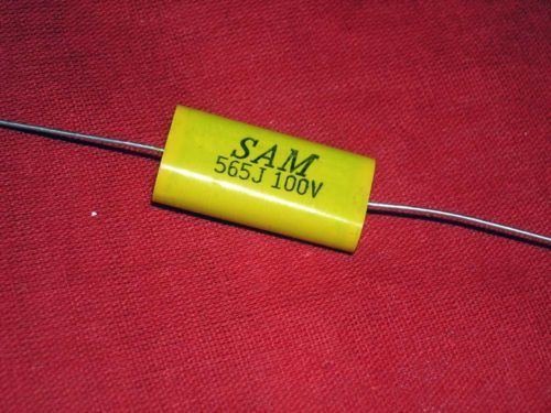 5.6 UF 100V  Poly Capacitors  5.6UF AXIAL LEADS lot of 10