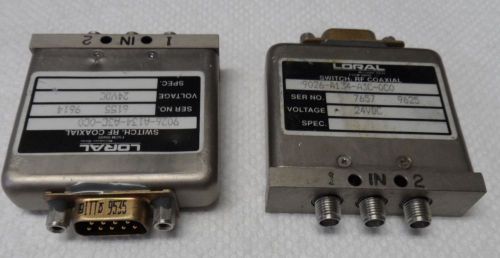 LORAL  COAXIAL  SMA  RELAY  LOT OF 2   FREE SHIPPING