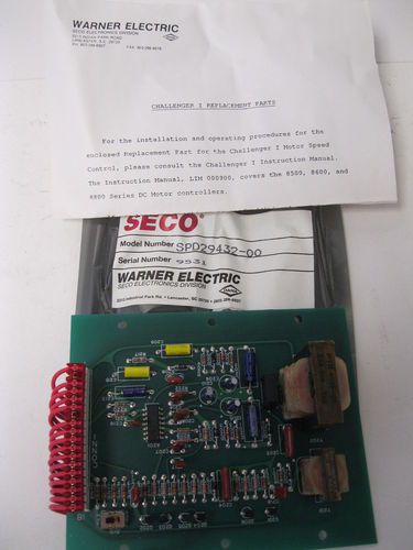 Warner Electric SECO Tachometer Board SPD29432-00 NIB