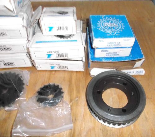 Lot of 13 sprockets, timing pulley &amp; spur gear tsubaki martin for sale