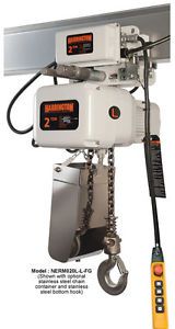 Harrington ner003l-fg-20 electric chain hoist 20&#039; of lift 1/4 ton for sale