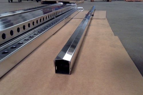 Wireway - wire trough 2x2 sloped top stainless steel #3 polish.  perforated btm. for sale
