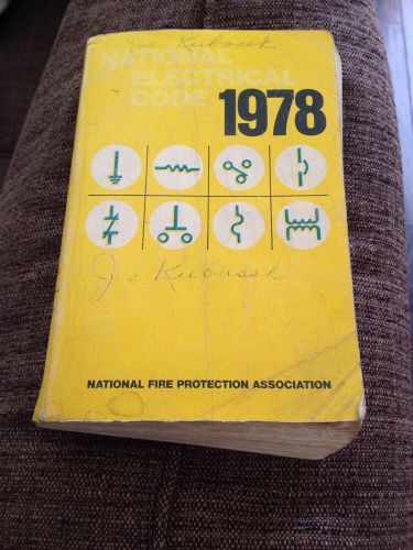 National Electrical Code 1978 book National Fire Protection Association