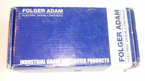 FOLGER ADAM ELECTRIC STRIKE DOOR CONTROL LATCH 12VDC STAINLESS