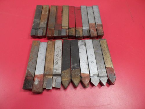 Machinist Lathe Tools: Lot of 20 Carbide Tipped Tool Bits, 5/8&#034;