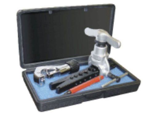 Mastercool 70058 45? eccentric flaring tool w/cutter, deburring tool, plstc box for sale