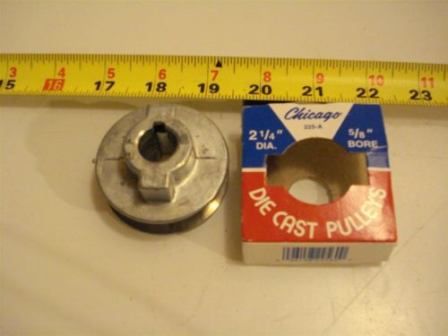 (1412.) die cast pulley 2-1/4&#034; dia 5/8&#034; bore vee belt a for sale