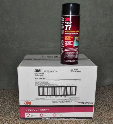 (1) NEW SEALED CASE 3M Super 77 Multi-Purpose Spray Adhesive 16.75 fl. oz. Cans