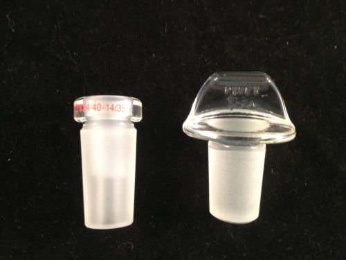 Lot of 2 Lab Glass Stoppers