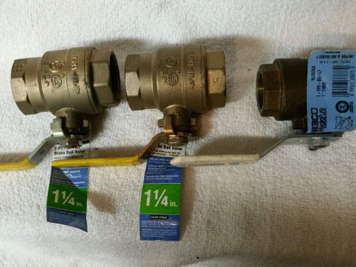 Watts brass ball valve 1 1/4 for sale