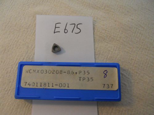 8 NEW SECO WCMX 030208-86 CARBIDE INSERTS.  GRADE: TP35 (E675)