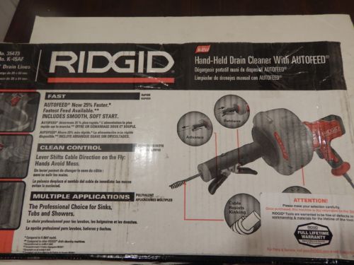 `RIDGID HAND HELD DRAIN CLEANER WITH AUTOFEED