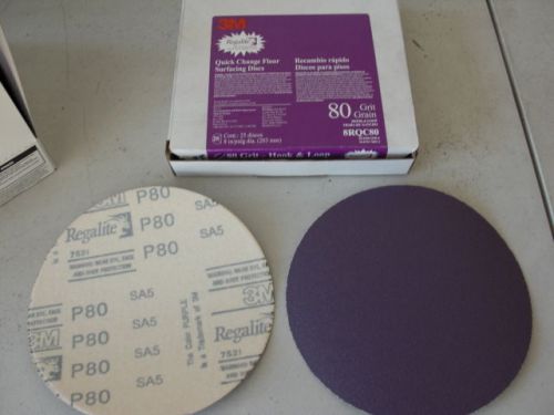 3M Regalite Quick Change Floor Surfacing Discs Hook &amp; Loop 8&#034; 203mm Box of 25