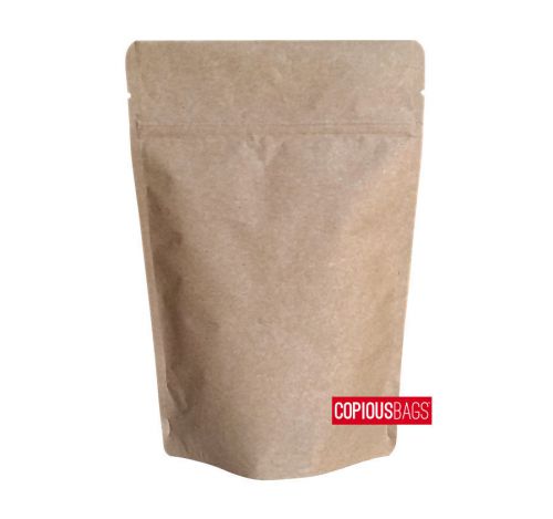 1000 - 4oz. kraft paper stand up pouches 5&#034; x 8&#034; full case for sale