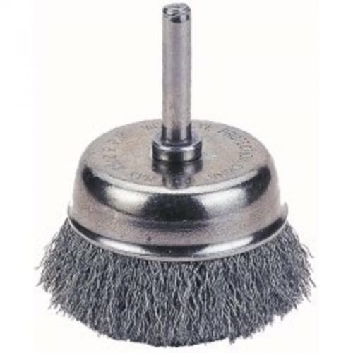 Wire cup type crimped wire brush w/ 1-1/2&#034; cup diameter and 1/4&#034; shank firepower for sale