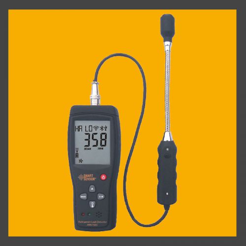 Refrigerant Gas Detector Meter Tester 0-1000PPM Sound Light Alarm Li-battery