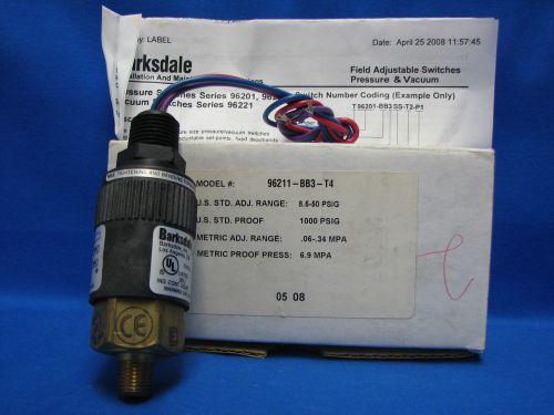 Barksdale control products mechanical pressure switches, 96211-bb3-t4 for sale