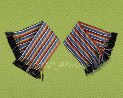 40pcs 2.54mm 20cm  Dupont wire Female to Female + 40pcs Female to Male