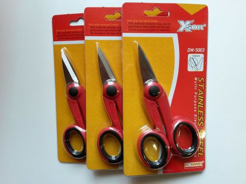 3pcs DONWEI DW-5003 X&#039;SOR Multi-Purpose Electric Scissors 5 1/2&#034; Serrated Blades