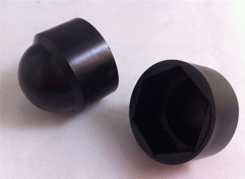 Chic black dome bolt nut protection caps cover hex hexagon plastic us345 for sale