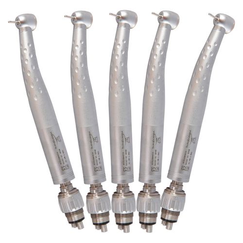 5pc Dental High Speed Handpiece Large Head W/ Coupler 4H KAVO Push Type GD4