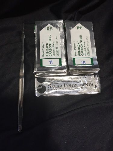 V.muller #7surgical scalpel plus 32 surgical blades( must see ) for sale