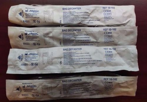Lot of 4 Each ADVANCE MEDICAL Bag Decanter Disposable #10-102 IN DATE