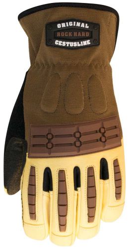 Cestus brown rockhard original leather impact work utility drivers glove 3xl for sale