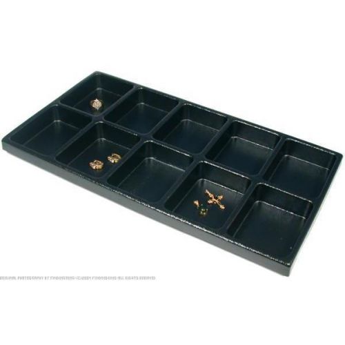 Black Plastic 10 Compartment Jewelry Tray Insert