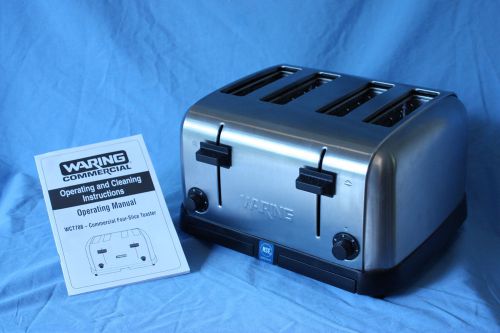Waring WCT708 4 Slice Commercial Toaster 1800 Watt 120V Stainless Steel