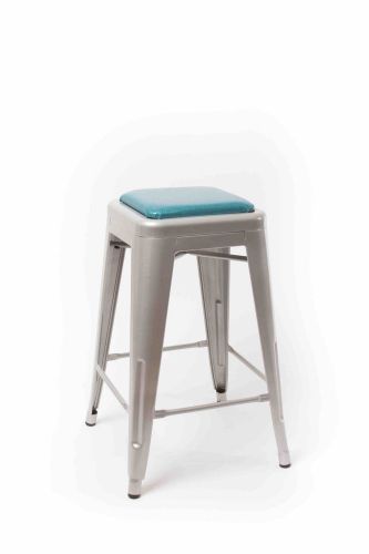 Tolix Style Bar Stool Cushions - Hand Made  - Sparkle Blue Cushion