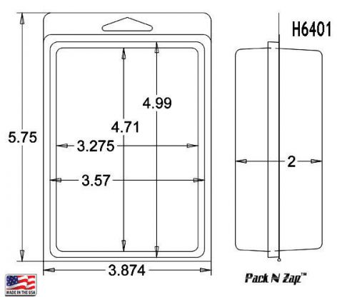 H6401: 375 - 5.8&#034;H x 4&#034;W x2&#034;D Clamshell Packaging Clear Plastic Blister Pack