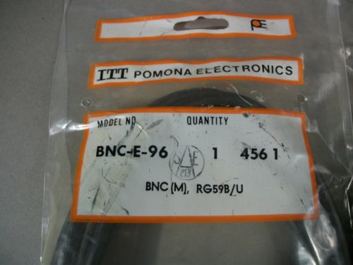 Lot of 2 Pomona BNC-E-96 RG59B/U BNC (M) Coax Cable - NEW
