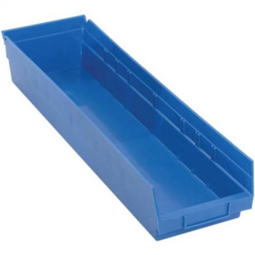 Shelf bin 23-5/8x6-5/8x4 blu quantum storage systems storage containers qsb106bl for sale