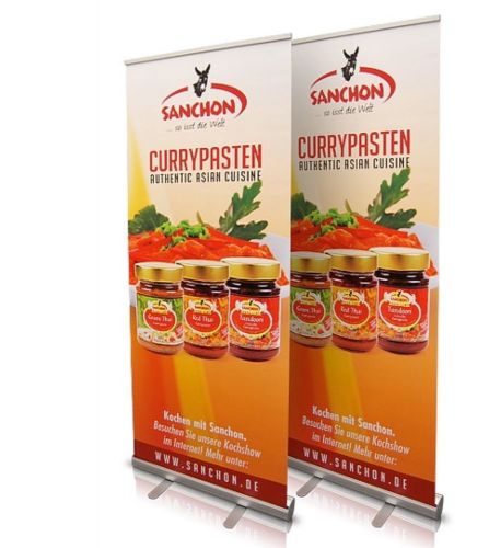 Retractable banner stand basic 33“ x 79“ + free custom print vidid color for sale
