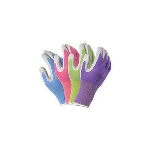 4 Pack Atlas Glove NT370 Atlas Nitrile Garden Gloves - Small (Assorted Colors)