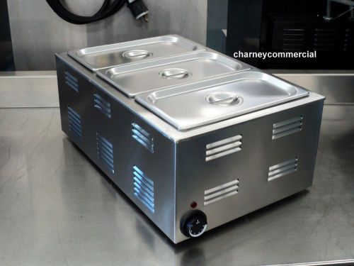 Countertop food warmer with pans, steam portable warmer with s/s pans &amp; covers for sale