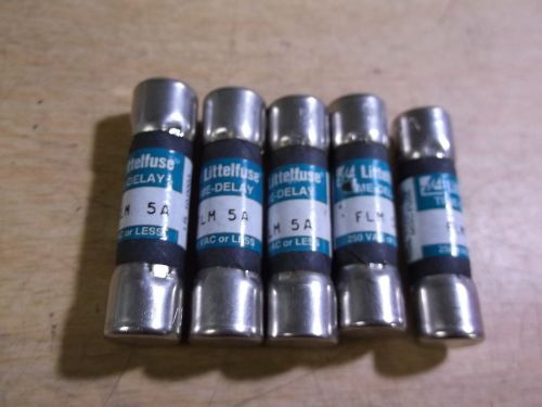 Littlefuse FLM 5A 250V, Lot of 5 Fuses *FREE SHIPPING*