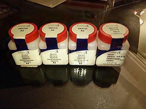 Ceramco 3 Dentin B1, B2, B2, and B3 NEW