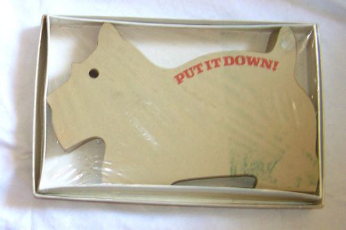 SCOTTY DOG Shape Note Pad 5.5&#034;x8.5&#034; from &#039;Private Papers&#039; Brown Kraft Paper NIP