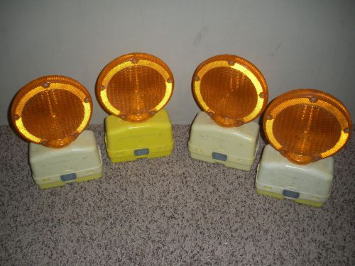 Lot of 4!!  empco-lite flashing barricade lights construction for sale