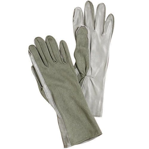 Lot 3 TRU-SPEC 3826003 Sage Nomex Military Flight Gloves Leather Size 9