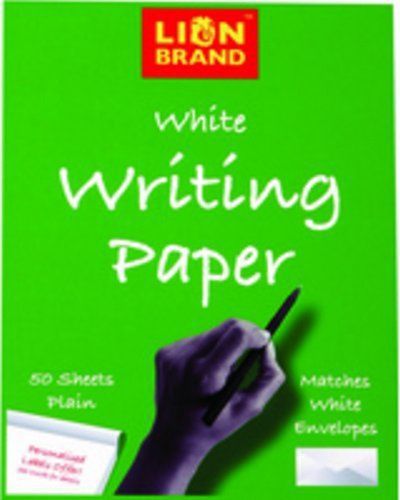 Lion Brand White Writing Paper 137mmx178mm Pad with 50 Plain Sheets